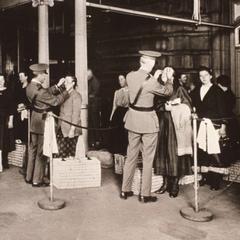 Inspection of immigrants at Ellis Island, New York