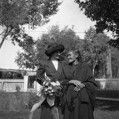 Estella Bergere Leopold with relative at wedding