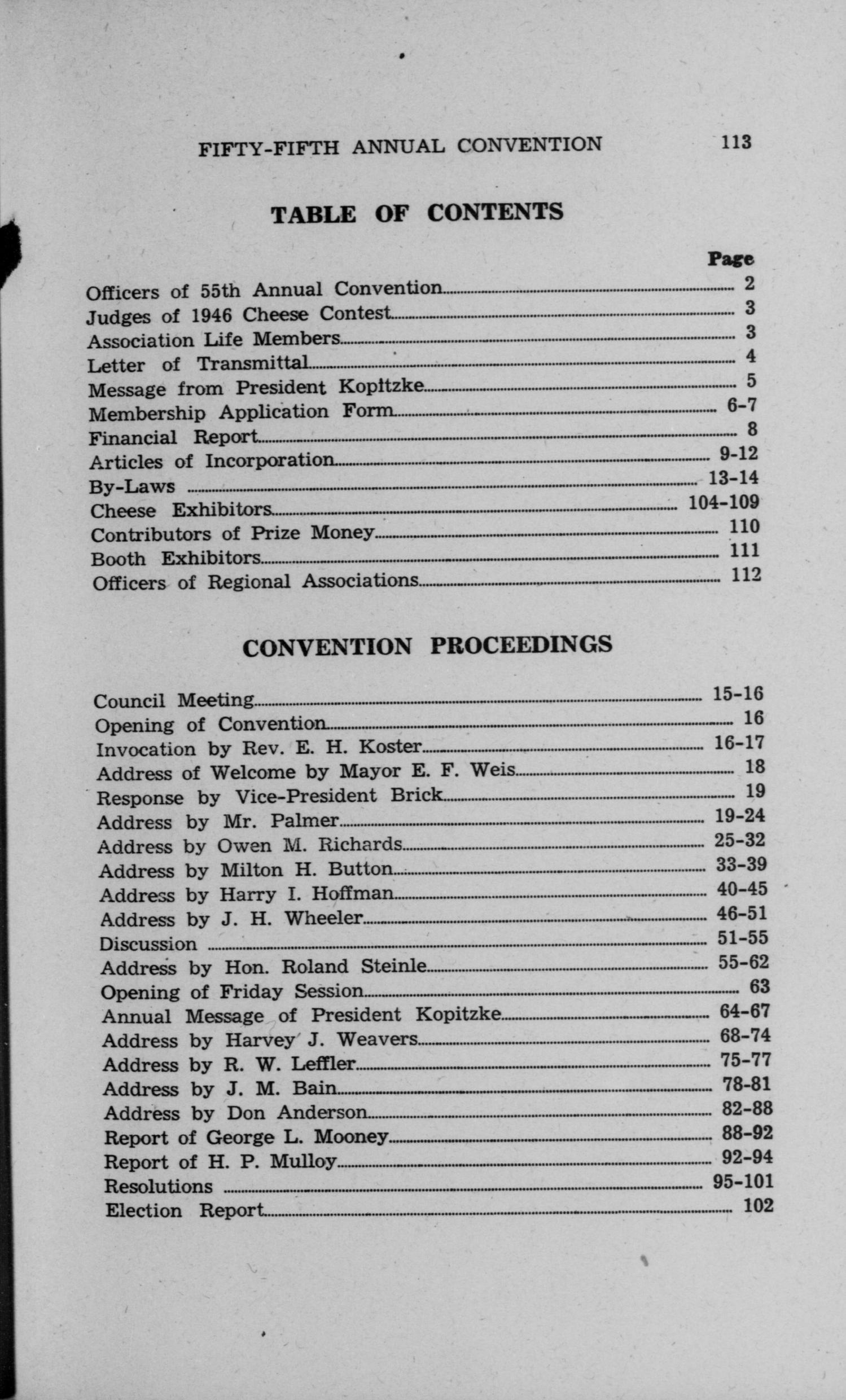 Wisconsin Cheese Makers' Association 55th annual meeting November 6 7