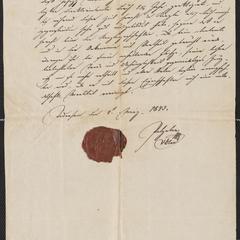 [Reference letter for Joseph Sternberger, March 4, 1843]