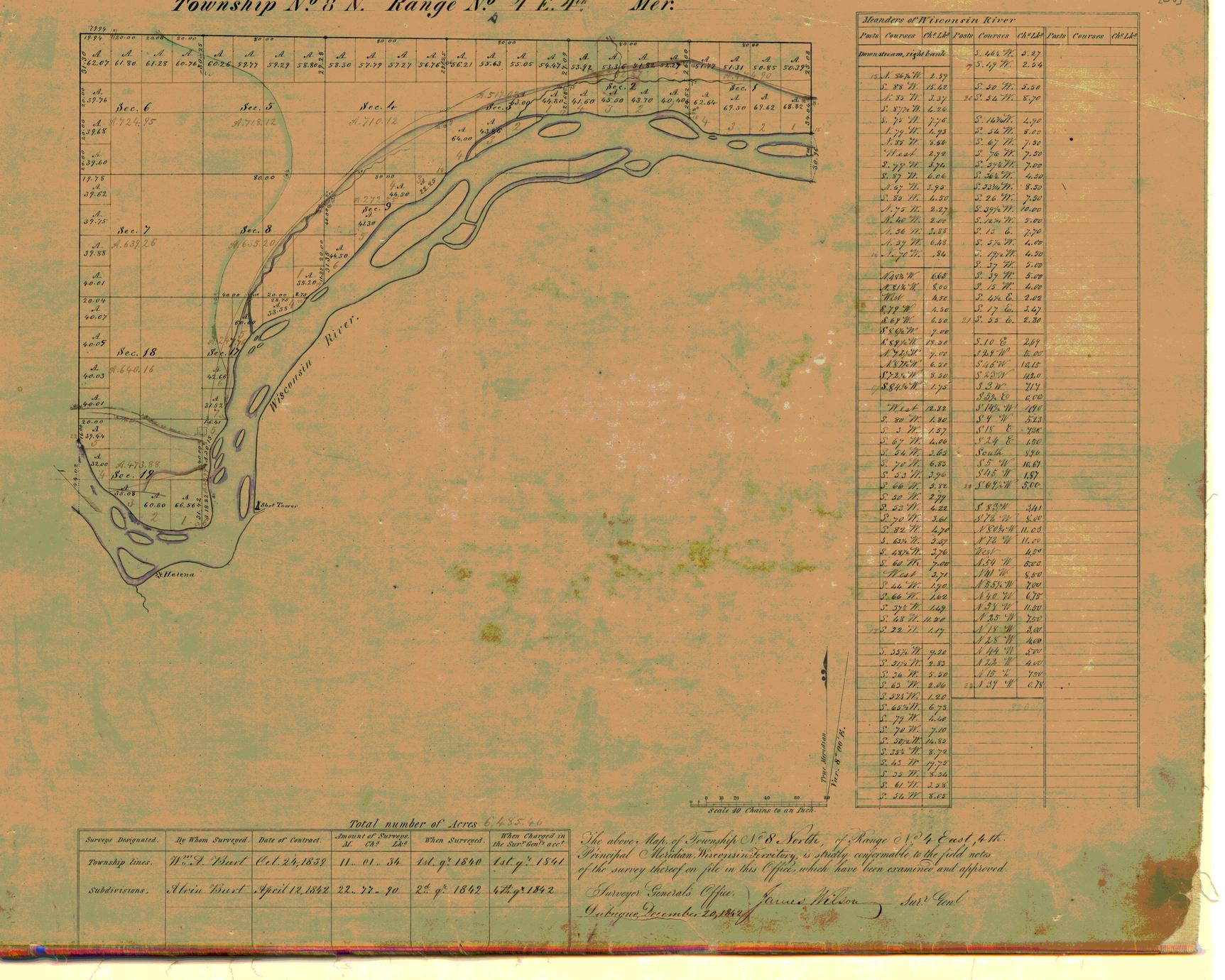 [Public Land Survey System map: Wisconsin Township 08 North, Range 04 East]