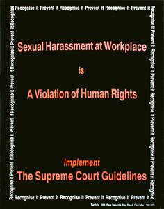 Sexual harassment at the workplace is a violation of human rights