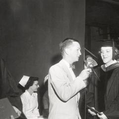 Ann Fred receiving medical degree