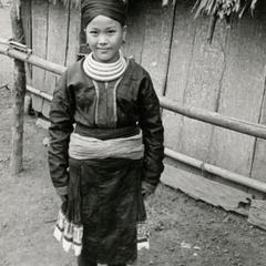 A Blue Hmong (Hmong Njua) girl in a Hmong village in the vicinity of Muang Vang Vieng in Vientiane Province
