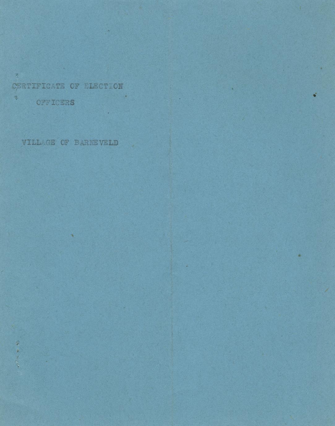 [Public records of the Village of Barneveld] (9 Volumes) Full view