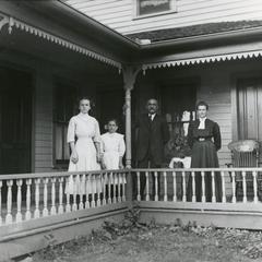 Standing on a porch