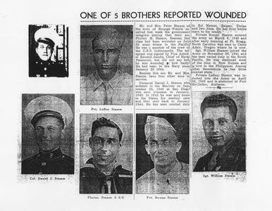 "One of 5 brothers reported wounded"