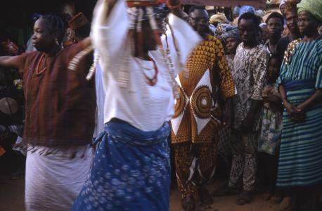 Women dancing at yam festival
