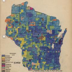 Cultural backgrounds of Wisconsin people map