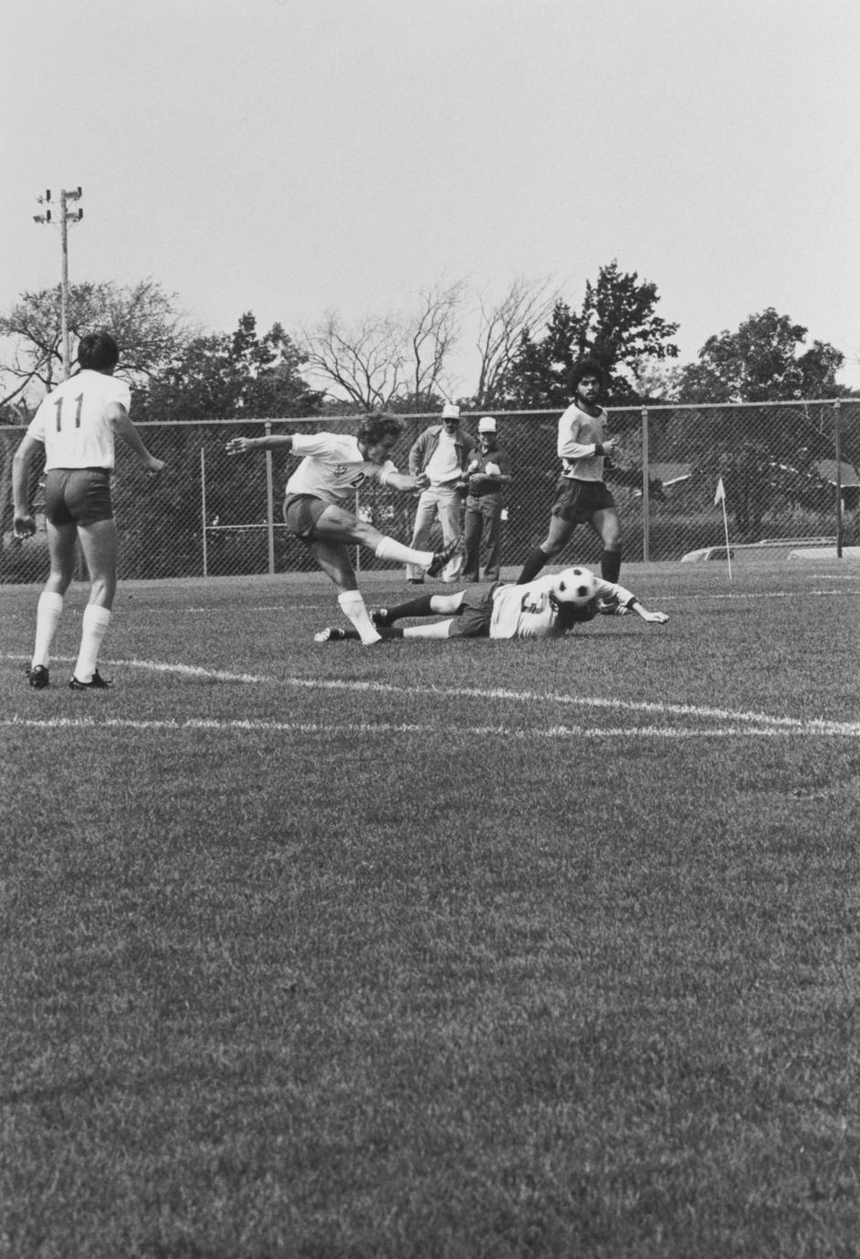 ‎Men's soccer players on the field UWDC UWMadison Libraries