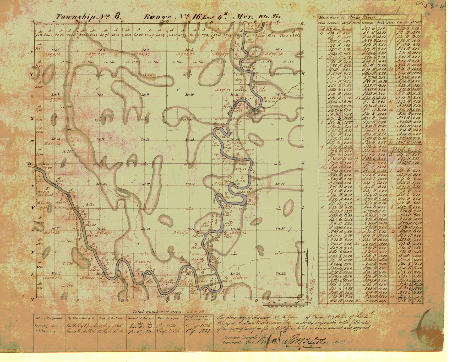 [Public Land Survey System map: Wisconsin Township 08 North, Range 16 East]