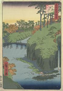 Taki River at Oji, no. 88 from the series One-hundred Views of Famous Places in Edo