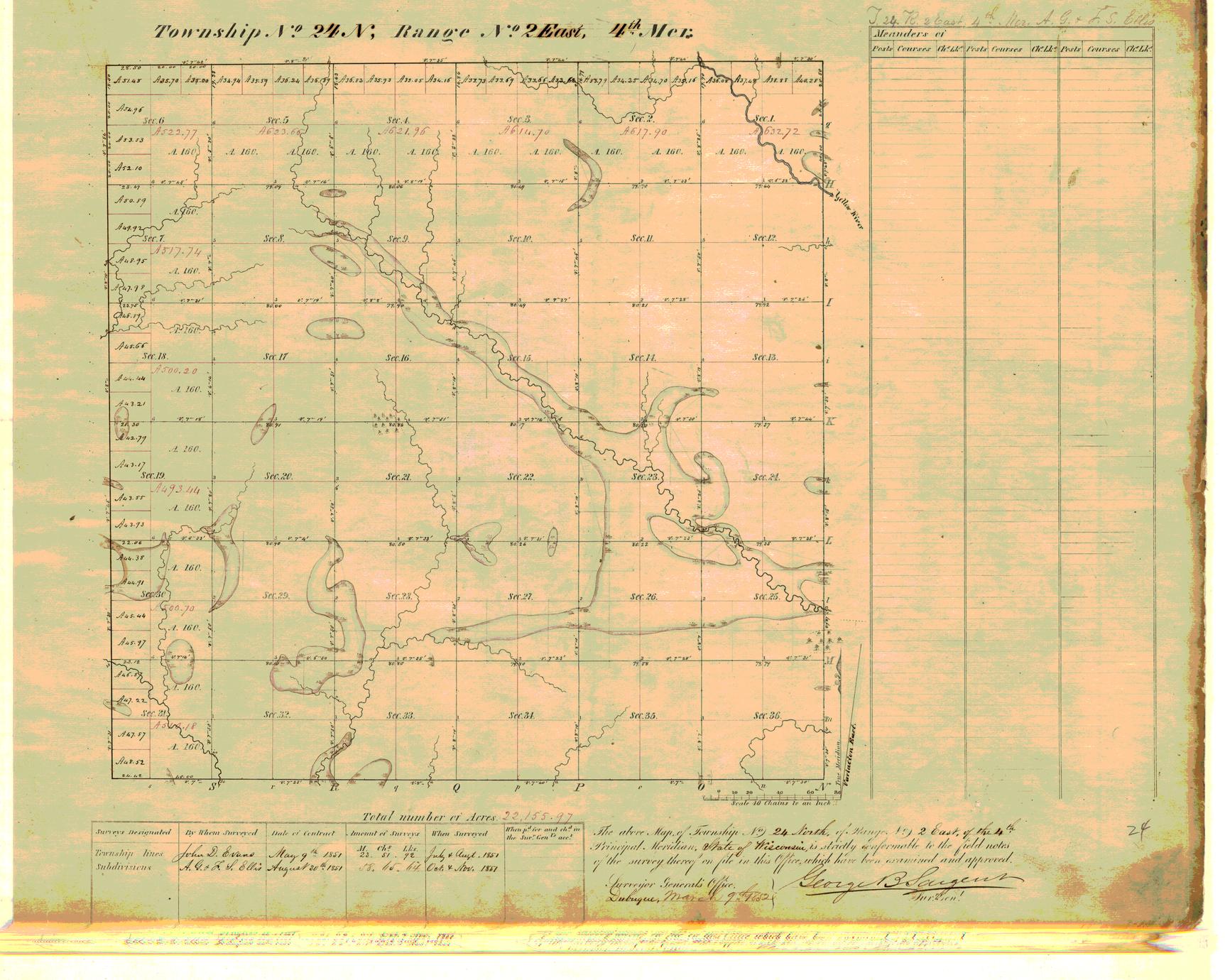 [Public Land Survey System map: Wisconsin Township 24 North, Range 02 East]