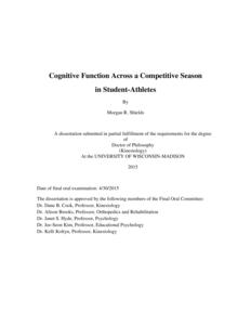 Cognitive Function Across a Competitive Season in Student-Athletes