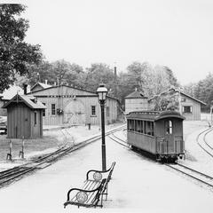 Miniature railroad yard