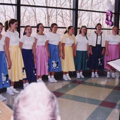 UW-Washington County women's choir performing in cafeteria