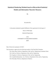 Statistical Monitoring Methods based on Hierarchical Statistical Models and Information Theoretic Measures