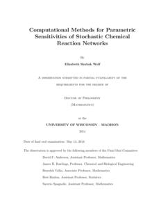 Computational Methods for Parametric Sensitivities of Stochastic Chemical Reaction Networks