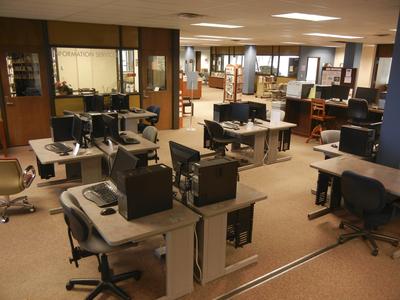 Library computer workstations