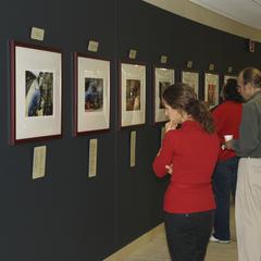 Faculty and students view exhibit, UW Fond du Lac