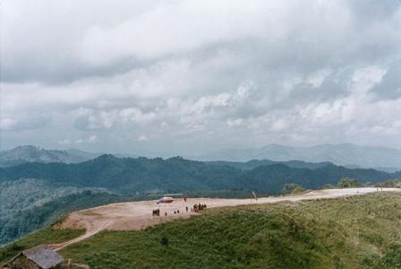 Landing strip near the Akha village of Chommok in Houa Khong Province