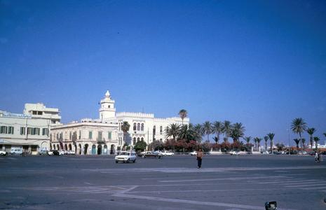 Main Square and Town Hall Tower Seen from Serai Al-Hamra