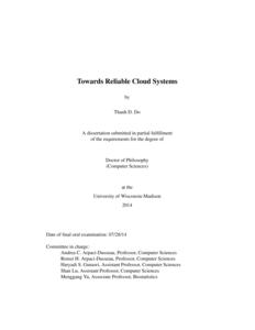 Towards Reliable Cloud Systems