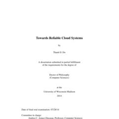 Towards Reliable Cloud Systems