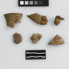 Fragments with sprig-molded decoration