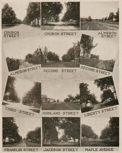 Street views of Evansville, Wisconsin 1900