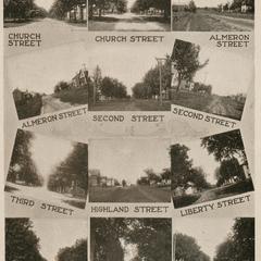 Street views of Evansville, Wisconsin 1900