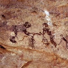 Petroglyph : Figures with Plants