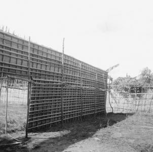 Placement of Prefab Wall for Kuba-Bushong Guardhouse