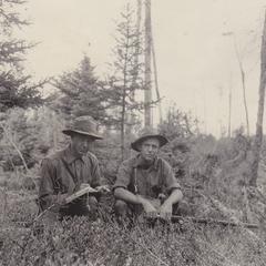 Hansell and Dickenson in muskeg swamp