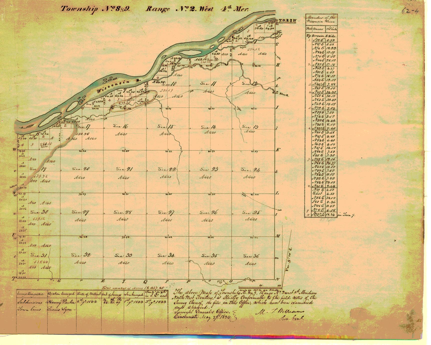[Public Land Survey System map: Wisconsin Township 08 North, Range 02 West]