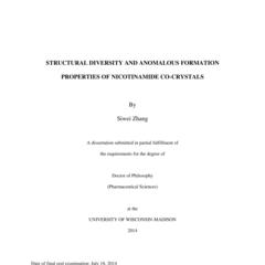 STRUCTURAL DIVERSITY AND ANOMALOUS FORMATION PROPERTIES OF NICOTINAMIDE COCRYSTALS