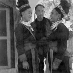 Two Hmong women and an accompanying man at JMH residence