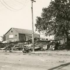Ortlieb’s Hall and Tavern after the fire