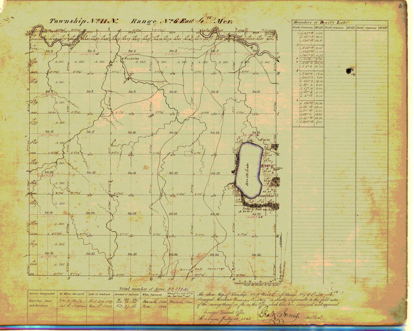 [Public Land Survey System map: Wisconsin Township 11 North, Range 06 East]