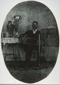 Anton Groeschl with his concertina