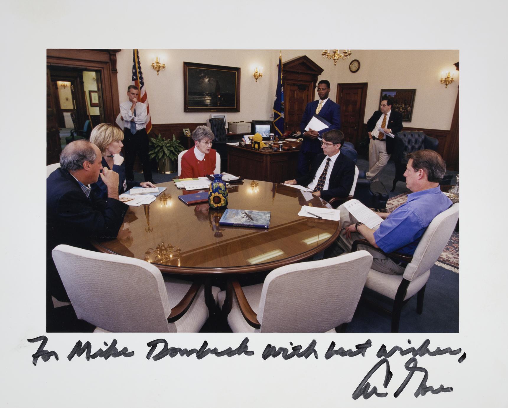 White House meeting photo with Vice President Al Gore - UWDC - UW-Madison  Libraries