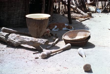 Tools and Baskets Used to Pound and Winnow Grain