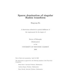 Sparse domination of singular Radon transform