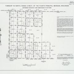 [Public Land Survey System map: Wisconsin Township 40 North, Range 06 West]