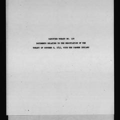 Ratified treaty no. 190, Documents relating to the negotiation of the treaty of October 9, 1833, with the Pawnee Indians