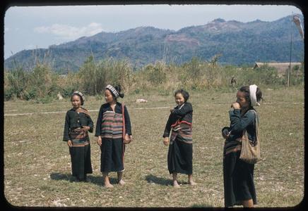 Kammu (Khmu') girls at landing field