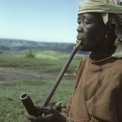 People of South Africa : Xhosa woman with pipe