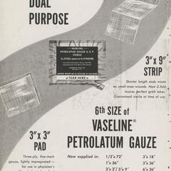 Vaseline Petrolatum Gauze advertisement
