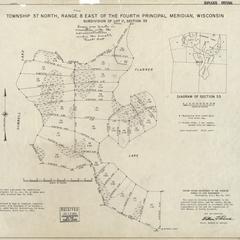 [Public Land Survey System map: Wisconsin Township 37 North, Range 08 East]