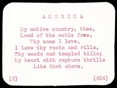 "America" - second verse